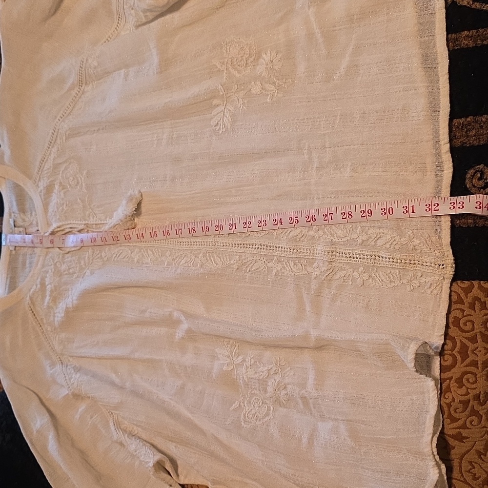 Rachel Zoe Ivory Embroidered Blouse - Picture 8 of 9